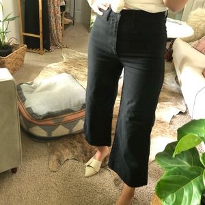 Madewell Emmet High Rise Crop Wide Leg Pant 26